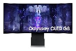 Монитор Samsung Odyssey OLED G8 G85SB 34" CURVED 1800R, 175 Hz, 0.1ms GTG, 3440x1440, 2xUSB-C, Mini DP, Micro HDMI, Speakers, Silver